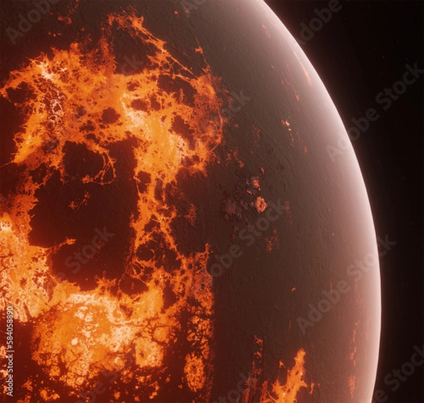 Obraz Planet, space, 3d illustration, 3d rendering