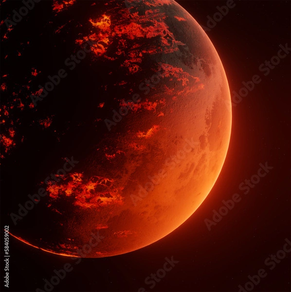 Obraz Planet, space, 3d illustration, 3d rendering