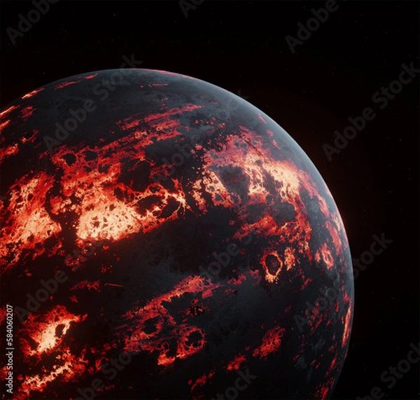 Obraz Planet, space, 3d illustration, 3d rendering