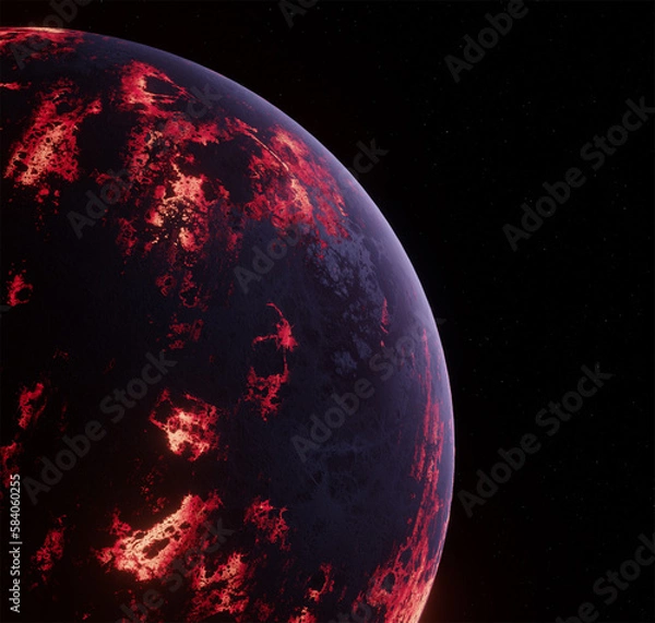 Obraz Planet, space, 3d illustration, 3d rendering