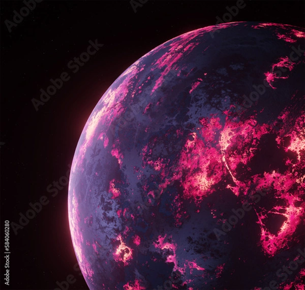 Obraz Planet, space, 3d illustration, 3d rendering