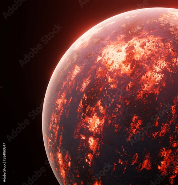 Obraz Planet, space, 3d illustration, 3d rendering