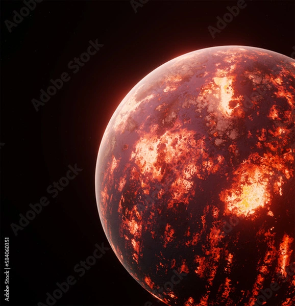 Obraz Planet, space, 3d illustration, 3d rendering