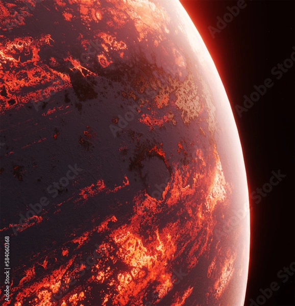 Obraz Planet, space, 3d illustration, 3d rendering