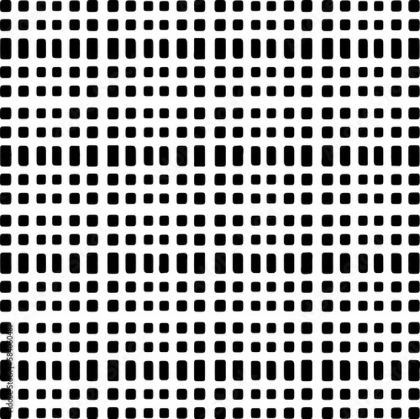 Obraz Vector geometric seamless pattern. Minimal ornamental background with abstract shapes. Black and white texture. Simple abstract ornament background. Dark repeat design for decor, fabric, cloth.