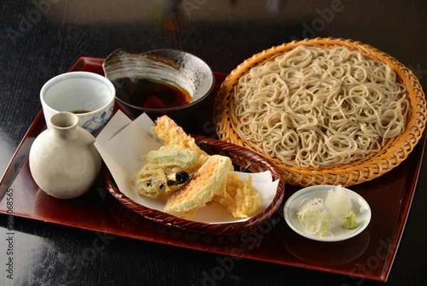 Obraz 天ぷらとざる蕎麦のセット