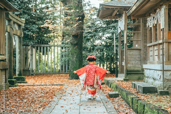 Fototapeta 七五三の女の子