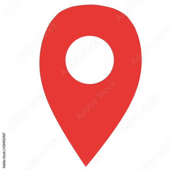 Fototapeta Red Drop Pin	