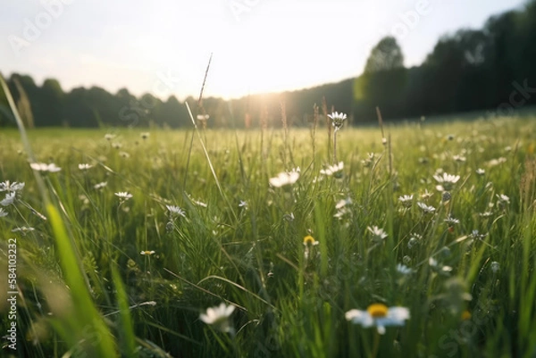 Obraz Peaceful Meadow made with generative ai