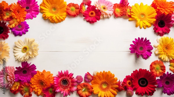Obraz AI art Gerbera picture frame ガーベラのフレーム
