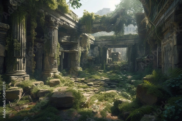 Obraz ruins of an ancient civilization, Generative AI