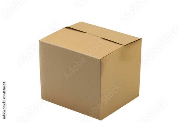 Obraz cardboard box isolated on transparent background