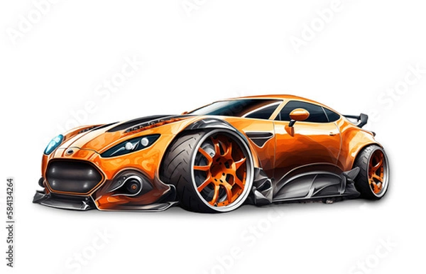 Obraz sports car isolated on transparent background