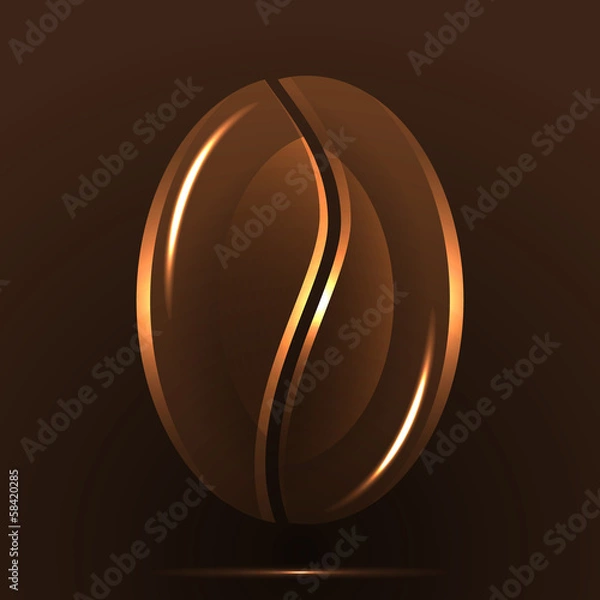 Fototapeta Background of coffee bean. Vector