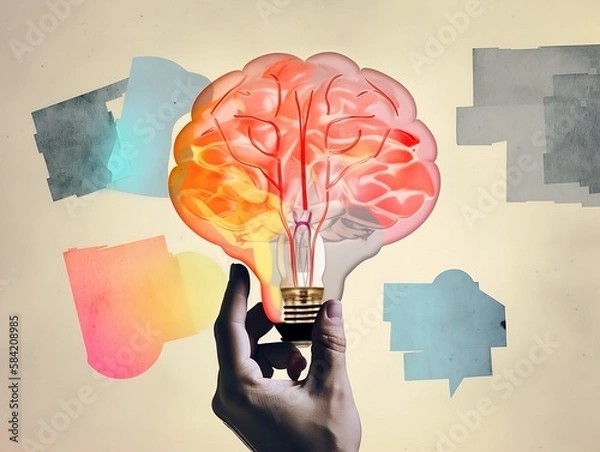 Fototapeta Brain Lightbulb Thinker 
