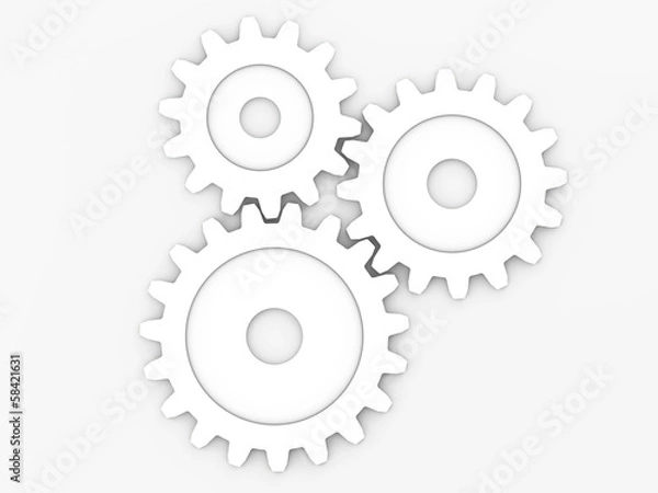 Obraz three gear to place concepts