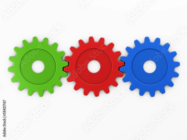 Fototapeta three gear to place concepts
