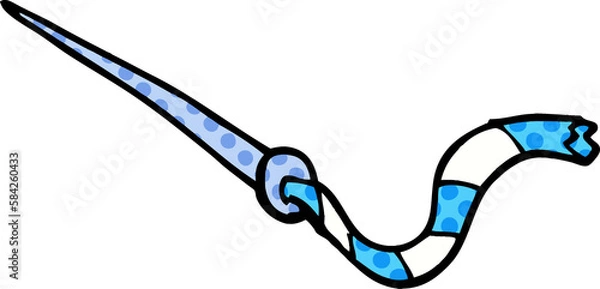 Obraz cartoon doodle needle and thread
