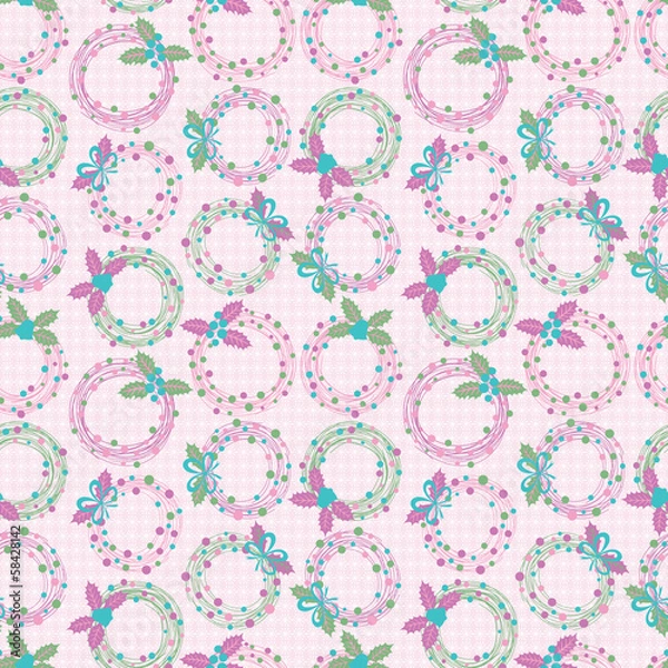 Fototapeta Christmas seamless pattern