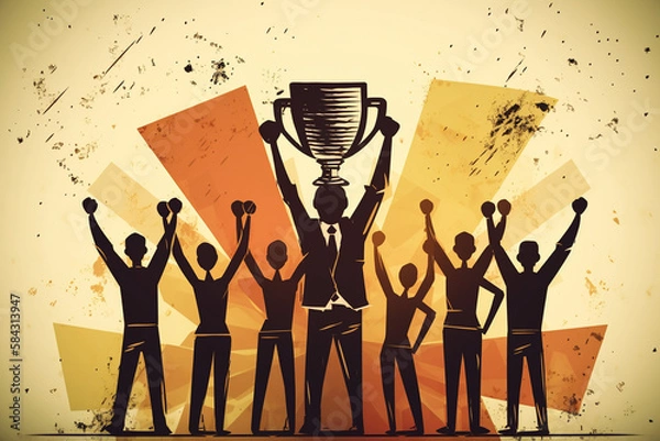 Obraz Corporate Team Diversity Victory