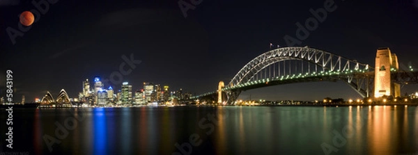 Obraz Lunar Eclipse Sydney Harbour
