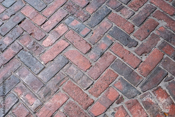 Obraz red brick for street