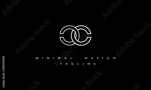 Obraz CC Minimal Logo Design Vector Illustration 