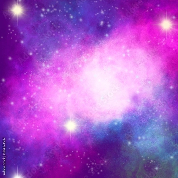 Obraz purple texture stars and galaxies