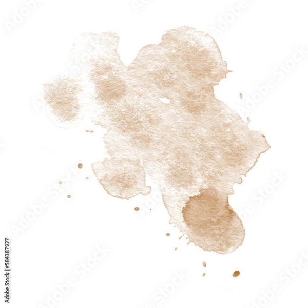 Fototapeta Coffee stains isolated on a transparent background. Royalty high-quality free stock PNG image of Coffee and Tea Stains Left by Cup Bottoms. Round coffee stain isolated, cafe stain fleck drink beverage