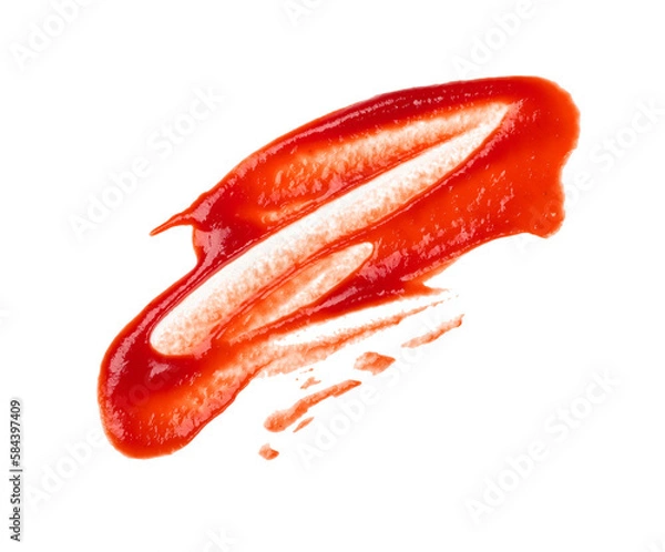 Obraz Wet stain of red tomato ketchup isolated