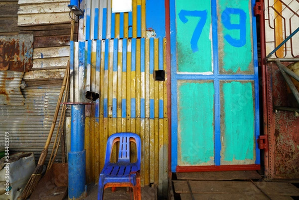 Fototapeta room with Multicolored Walls