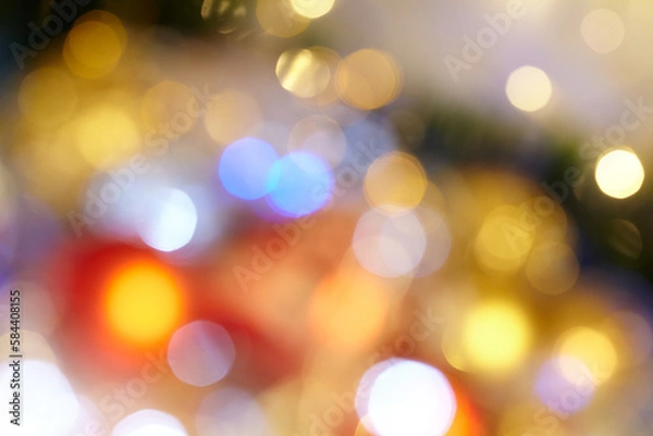 Fototapeta light background with Christmas balls