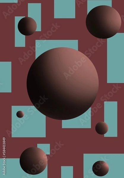 Fototapeta background with squares