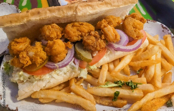 Fototapeta Shrimp Po-Boy