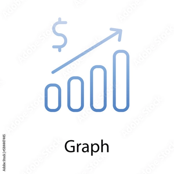 Fototapeta Graph icon. Suitable for Web Page, Mobile App, UI, UX and GUI design.