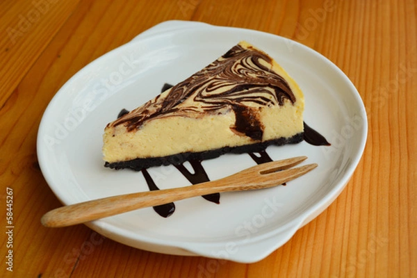 Fototapeta marble cheesecake