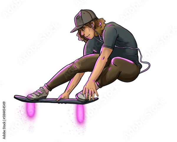 Fototapeta person jumping