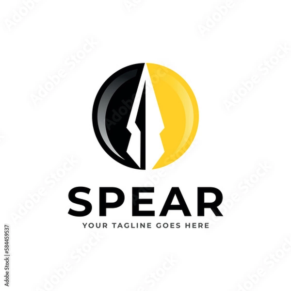Fototapeta Spear logo vector design template
