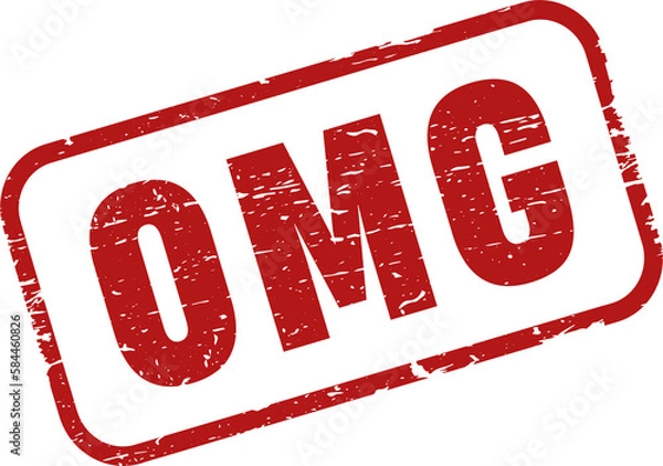 Obraz OMG grunge rubber stamp	