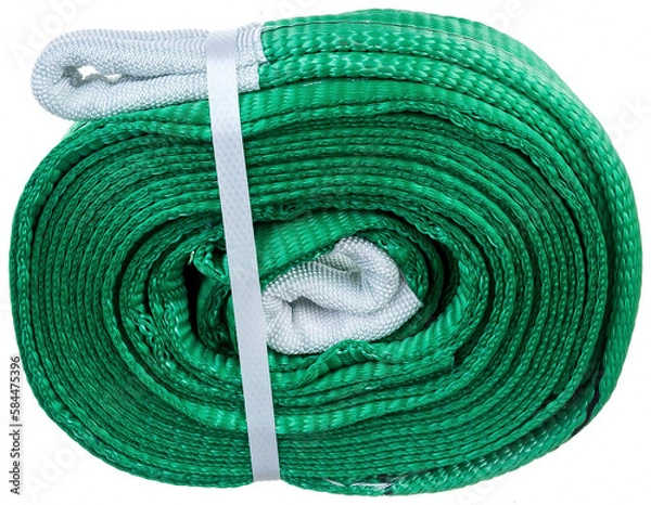 Obraz colored cable for a car on a white background with metal hooks