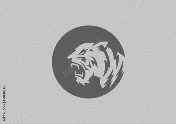 Obraz tiger head silhouette