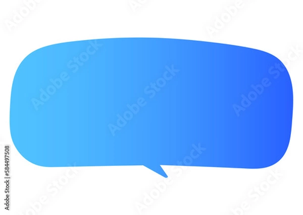 Fototapeta ビジネスシーンで使える青色グラデーションの吹き出し