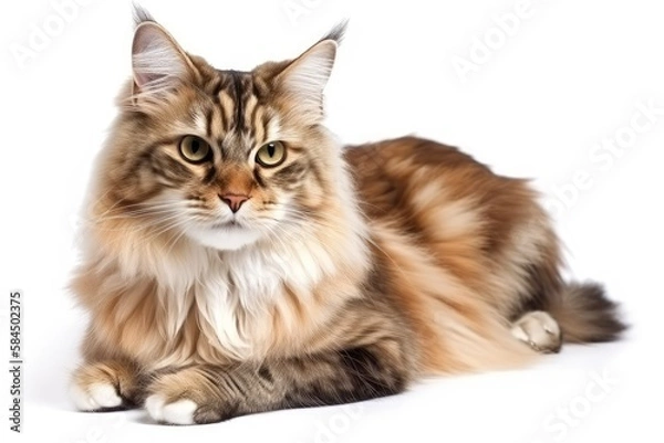 Fototapeta british kitten isolated on white
