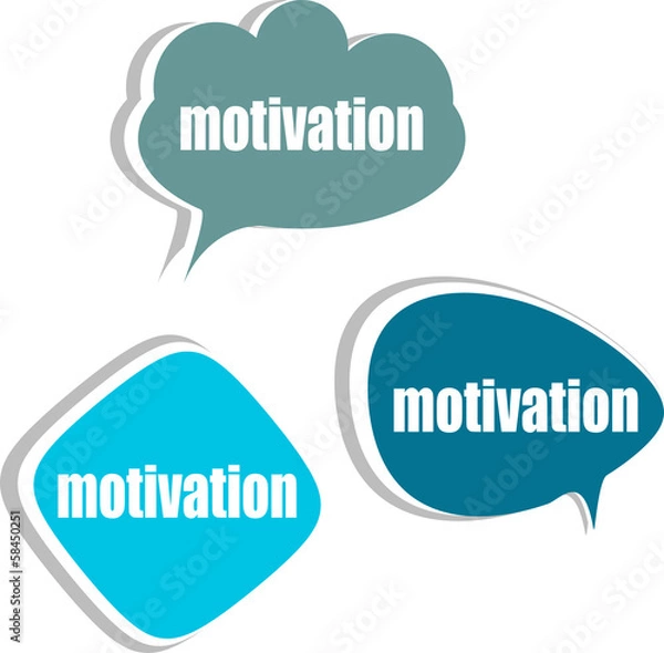 Fototapeta motivation. Set of stickers, labels, tags. Business banners