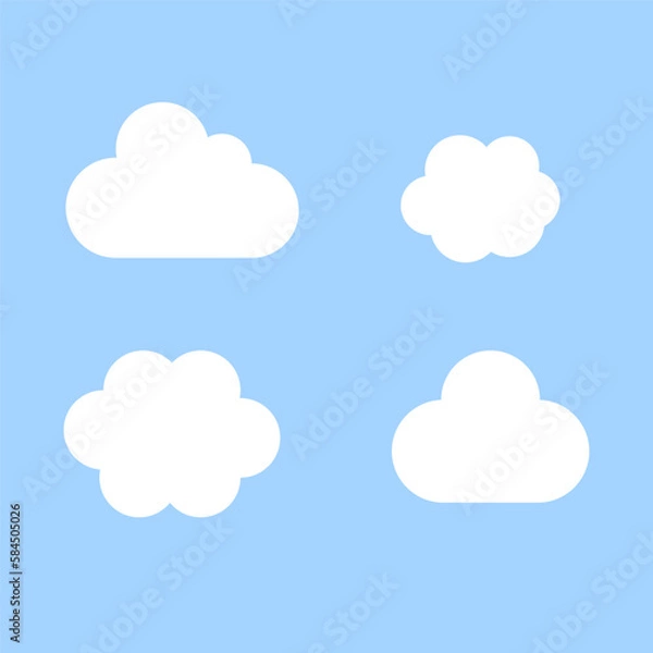 Fototapeta The clouds in abstract style. Blue sky vector. Vector illustration.