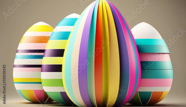 Obraz Easter Eggstravaganza: Discover the Joy of Colorful Easter Eggs!