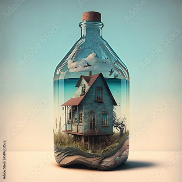 Obraz House in the bottle