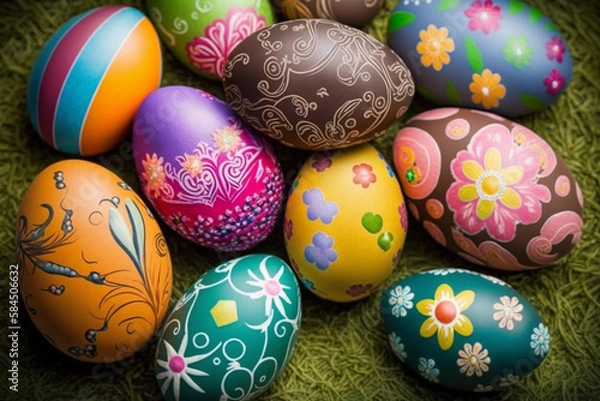 Obraz Easter Eggstravaganza: Discover the Joy of Colorful Easter Eggs!