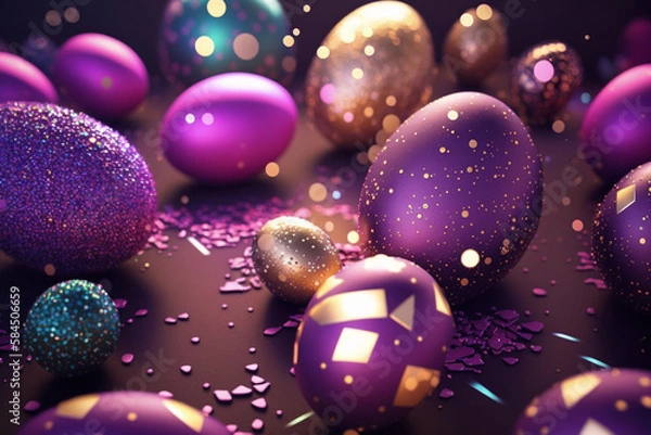 Obraz Easter Eggstravaganza: Discover the Joy of Colorful Easter Eggs!