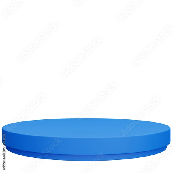 Obraz 3d render of blue pedestal